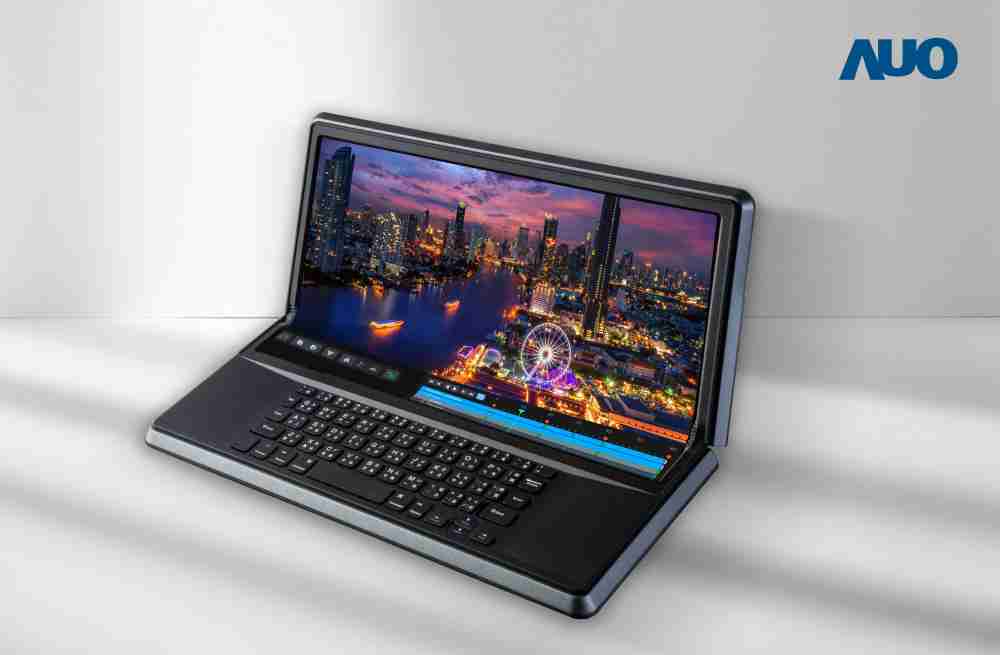 尊龙集团14.6吋Micro LED折迭显示屏幕，，，，搭配半径4mm的弯折绞炼，，以及高画素、、高亮度、、、、高对比度的显示技术特点，，，，即便在大视角下仍保有绝佳色相与亮度