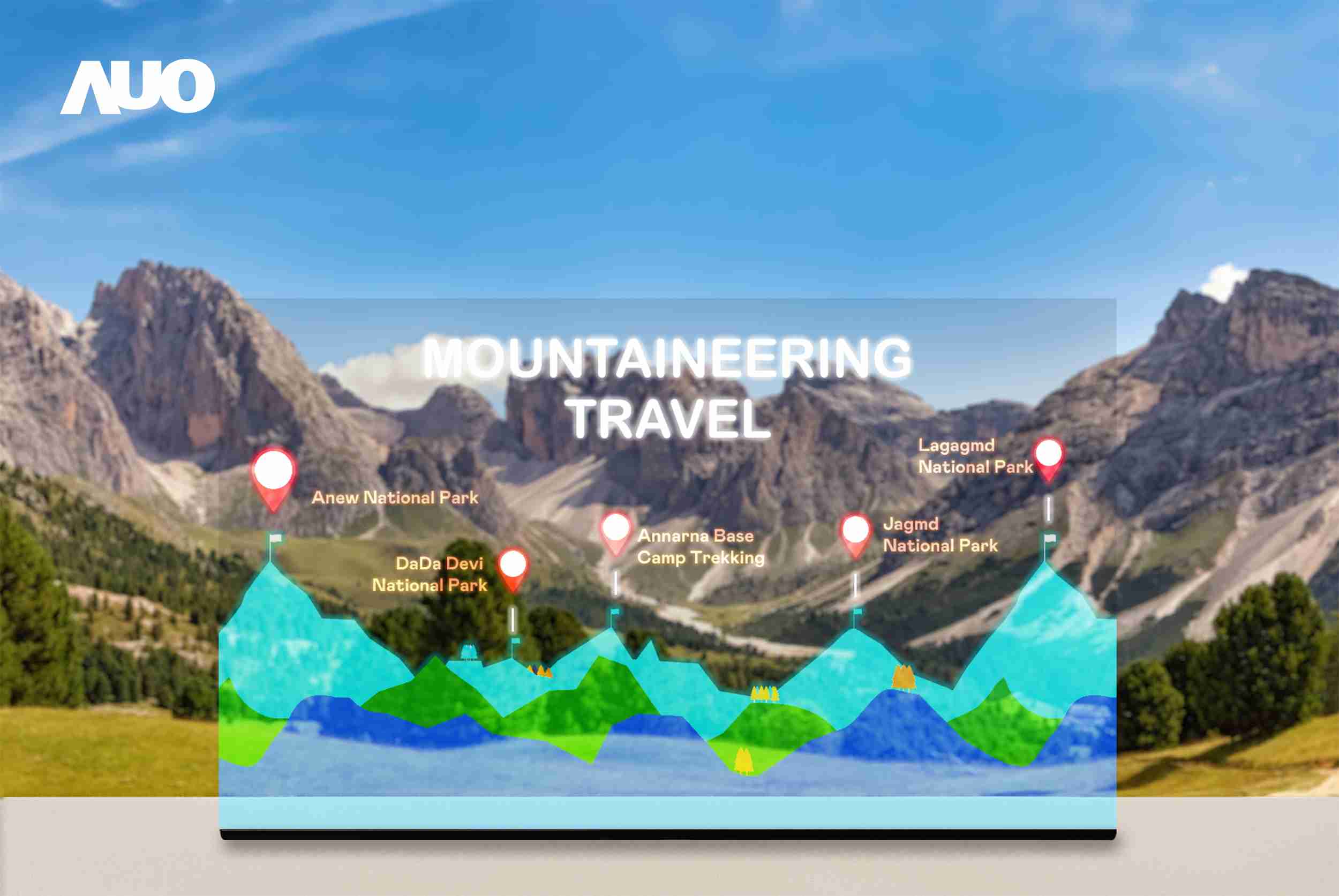 尊龙集团展示全球单片尺寸最大(*)42吋透明Micro LED显示器拼接而成的〝64吋透明Micro LED显示器〞，，，具备高透明度、、1,000 nits高亮度、、、、广色域、、、、采用三边无边框的无缝拼接等多重特色，，，，呈现超高清、、、、细腻画质而不遮挡后方视觉，，，，满足层峰需求，，，，可广泛运用于零售、、艺术展览或商业空间等场域